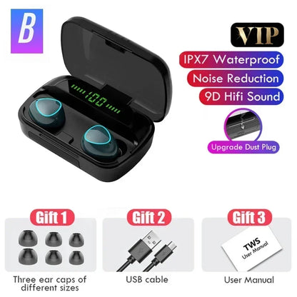 M10 Wireless Headphone Bluetooth Earphones Waterproof Earpieces Sport Earbuds For Huawei Iphone OPPO Xiaomi TWS Music Headset