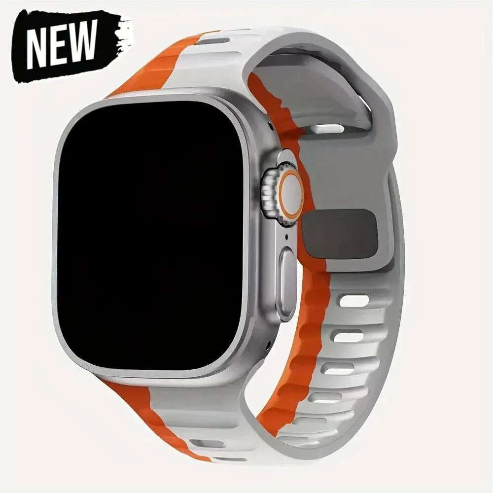 Soft Silicone Strap For Apple Watch Band Ultra 49mm 44mm 45mm 42mm 41mm 42mm 38mm Sport Watchband IWatch Serise 9 8 7 6 Bracelet - Woof Glow Gear