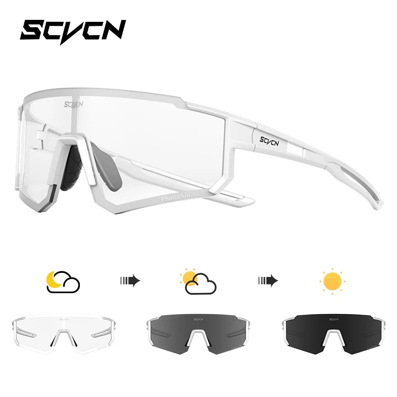 SCVCN new Outdoor Cycling Sunglasses Men MTB Bike Glasses Sports Mountain Climbing fishing Women Bicycle Cycling UV400 Goggles - Woof Glow Gear