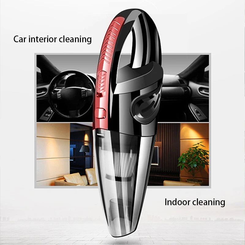 Car Vacuum Cleaner Handheld Wireless Charging Model High Power Small Car Interior Vacuum Cleaner 1 Set - Woof Glow Gear
