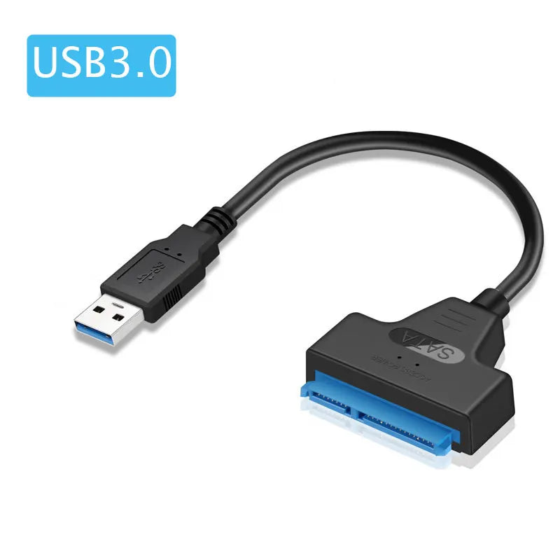 SATA to USB 3.0 / 2.0 Cable Up to 6 Gbps for 2.5 Inch External HDD SSD Hard Drive SATA 3 22 Pin Adapter USB 3.0 to Sata III Cord - Woof Glow Gear
