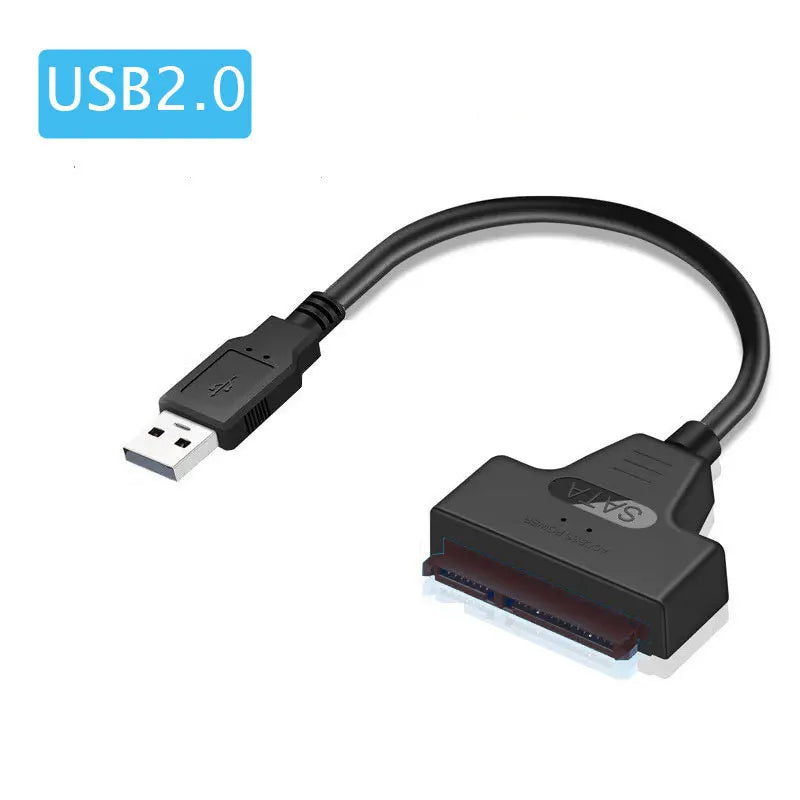 SATA to USB 3.0 / 2.0 Cable Up to 6 Gbps for 2.5 Inch External HDD SSD Hard Drive SATA 3 22 Pin Adapter USB 3.0 to Sata III Cord - Woof Glow Gear