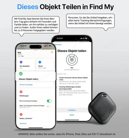Mini GPS Tracker Compatible with iOS Find My APP Dog Cat Locator Child Finder Pet & Car Lost Tracker Smart iTag with Keychain - Woof Glow Gear